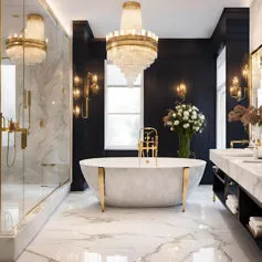 Marble bathroom Statuario
