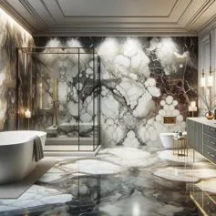 Marble bathroom Breccia Capraia