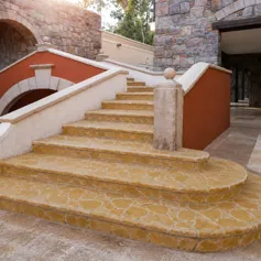 Palladian staircase in Giallo Reale
