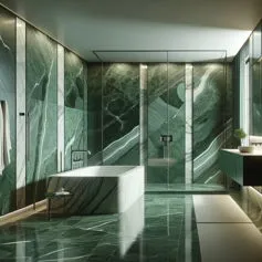 Bath in onion green