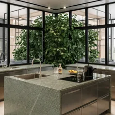 Cucina in marmo Coast green