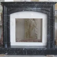 CAMINETTO IN MARMO NERO MARQUINA MOD LISBONA