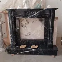 camino in marmo Nero Marquina MOD VARESE