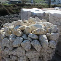 Yellow Mori marble tumbled pebbles