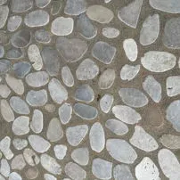 Mixed river pebbles
