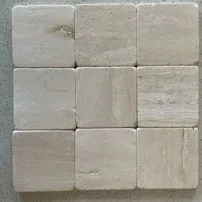 Light Travertine Stock 10x10x1