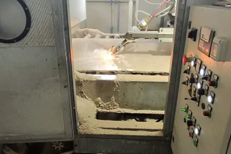 Fiammatrice al lavoro