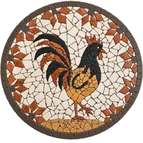 Rosette of a rooster
