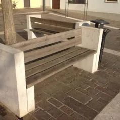 Panchina pubblica in marmo Chiampo