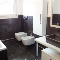 Ebony marble bathroom