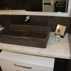 Ebony marble bathroom