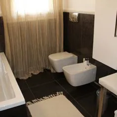 Ebony marble bathroom