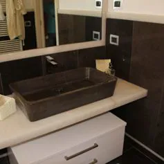 Ebony marble bathroom