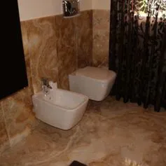 Onyx Honey marble bathroom 