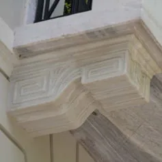 Balconies with marble modillions<br>