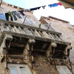 Balconies with marble modillions<br>