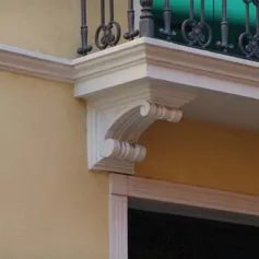 Balconies with marble modillions<br>
