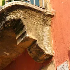 Balconies with marble modillions<br>