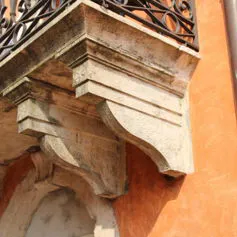 Balconies with marble modillions<br>