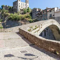 Cobblestones laid on a road