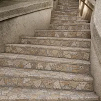 Palladiana di Travertino chiaro e noce