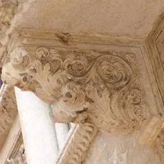 Balconies with marble modillions<br>