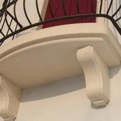 Balconies with marble modillions<br>