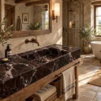 WASCHBECKEN AUS MARMOR ROSSO LEVANTO