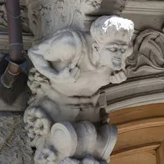 Balconies with marble modillions<br>
