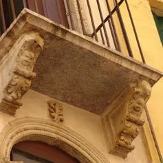 Balconies with marble modillions<br>