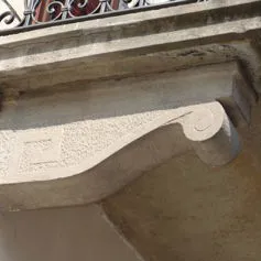 Balconies with marble modillions<br>