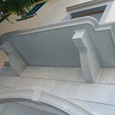 Balconies with marble modillions<br>