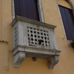 Balconies with marble modillions<br>