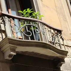 Balconies with marble modillions<br>