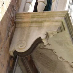 Balconies with marble modillions<br>