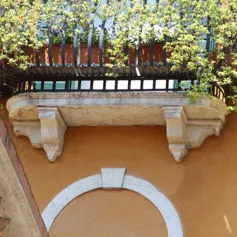 Balconies with marble modillions<br>