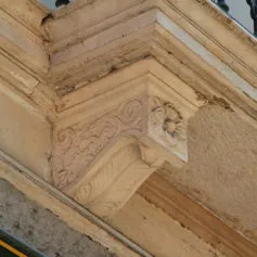 Balconies with marble modillions<br>