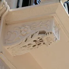 Balconies with marble modillions<br>