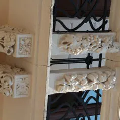Balconies with marble modillions<br>