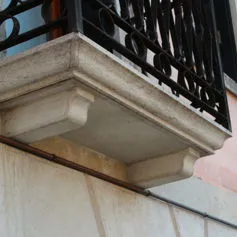 Balconies with marble modillions<br>