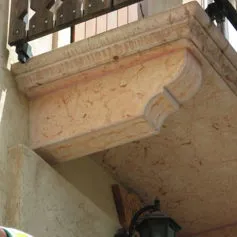 Balconies with marble modillions<br>