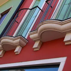Balconies with marble modillions<br>
