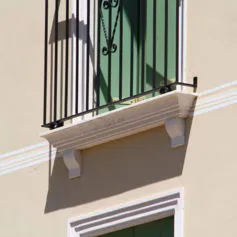 Balconies with marble modillions<br>